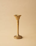 Gilded Cast Iron Flower Shaped Taper Holder - Lone Fox