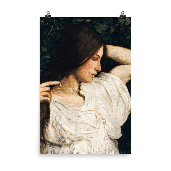 "Girl Arranging Her Hair" Art Print - Lone Fox