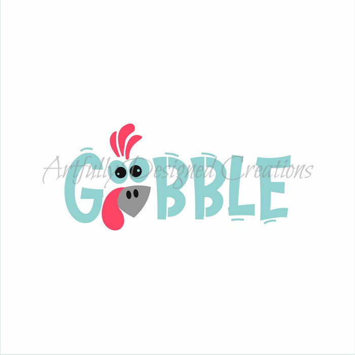 Gobble Turkey 2 Part Stencil