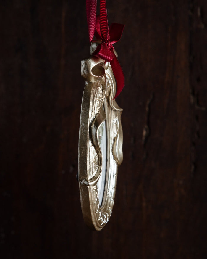 Golden Bow Photo Frame Ornament - Lone Fox
