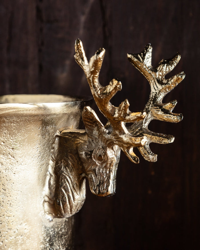 Golden Reindeer Ice Bucket - Lone Fox