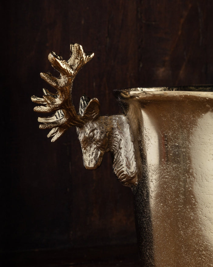Golden Reindeer Ice Bucket - Lone Fox