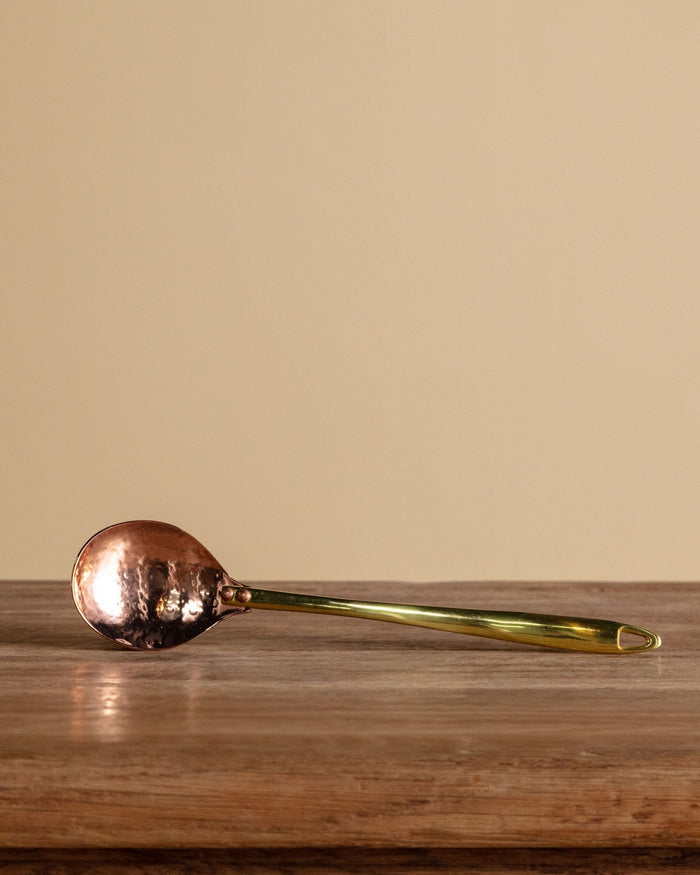 Hammered Copper & Brass Mixing Spoon - Lone Fox