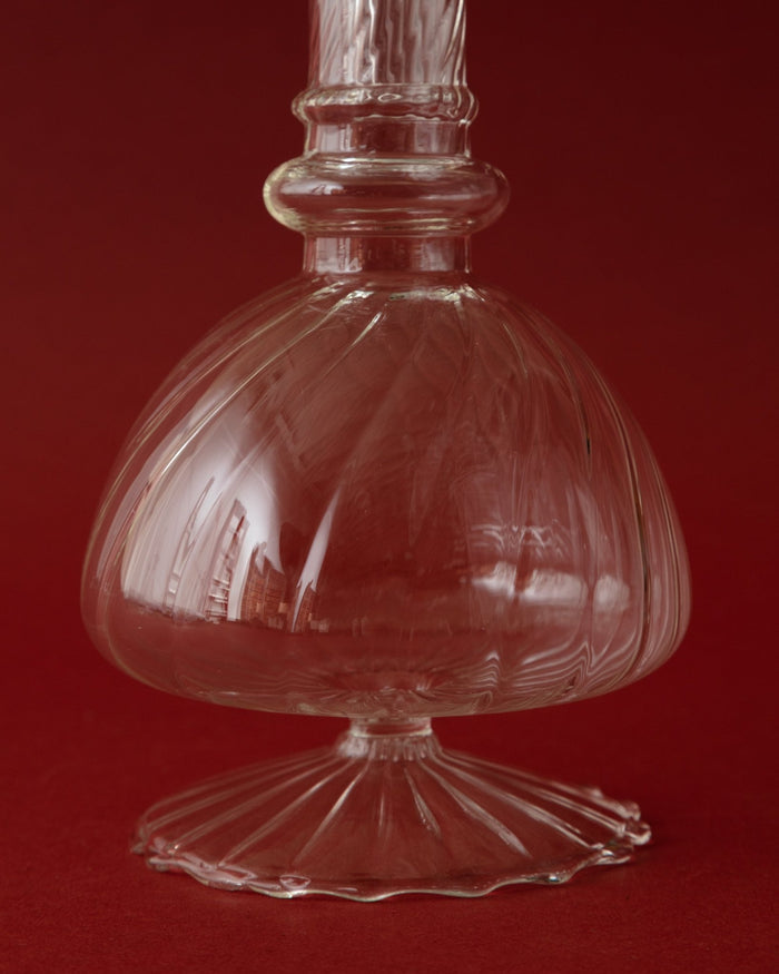 Hand Blown Glass Spiraled Decanters - Lone Fox