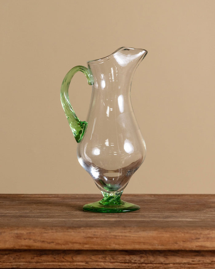 Hand Blown Green Glass Pitcher, Mexico, 1960's - Lone Fox