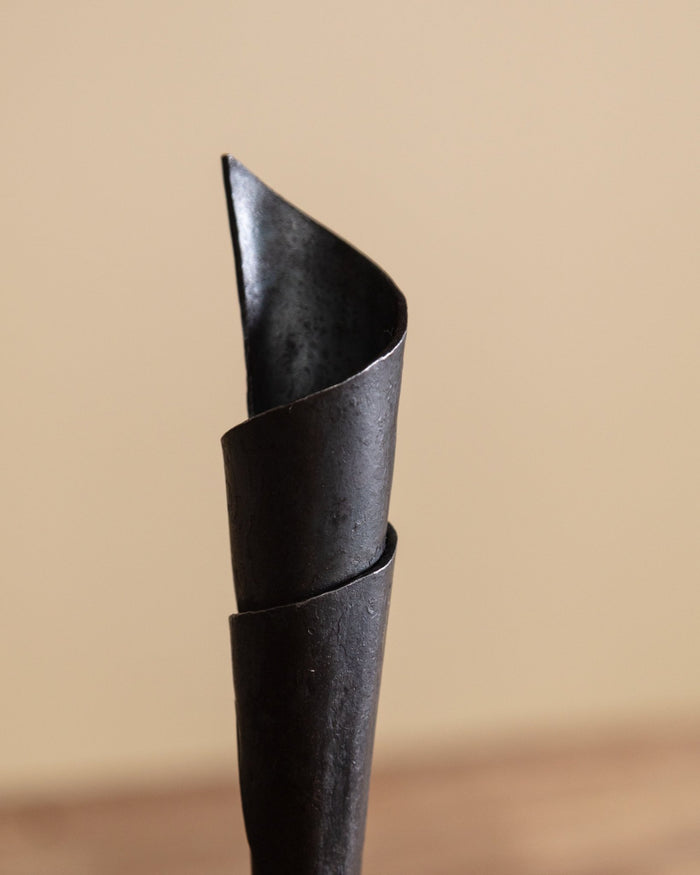 Hand Forged Iron Cone Candle Holder - Lone Fox