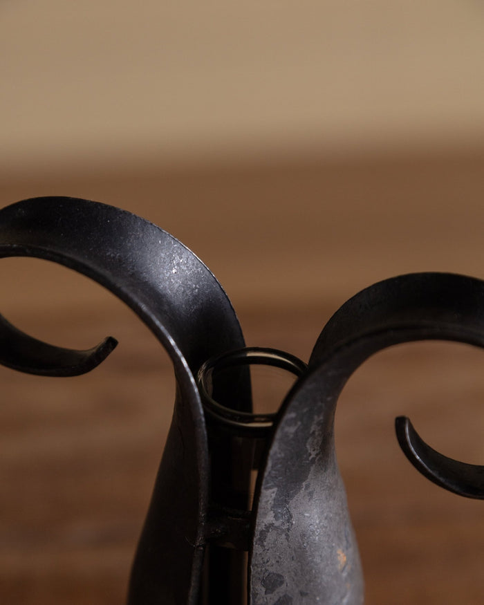 Hand Forged Iron Pod Vase - Lone Fox