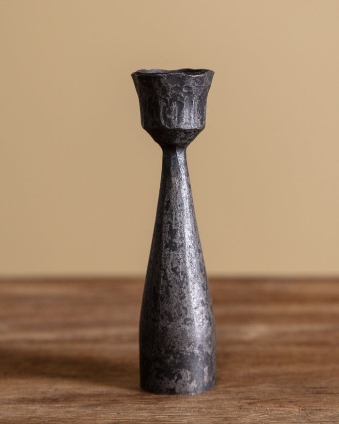 Hand Forged Iron Taper Candle Holder - Lone Fox