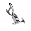 A Hand-Held Slot Punch with Adjustable Guide (3943-1010) with a handle and a flat clamping surface, designed for securing or holding objects together, also includes an adjustable guide perfect for precise tasks.