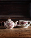 Hand Painted Ceramic Teapot & Teacup Ornaments (Set of 2) - Lone Fox