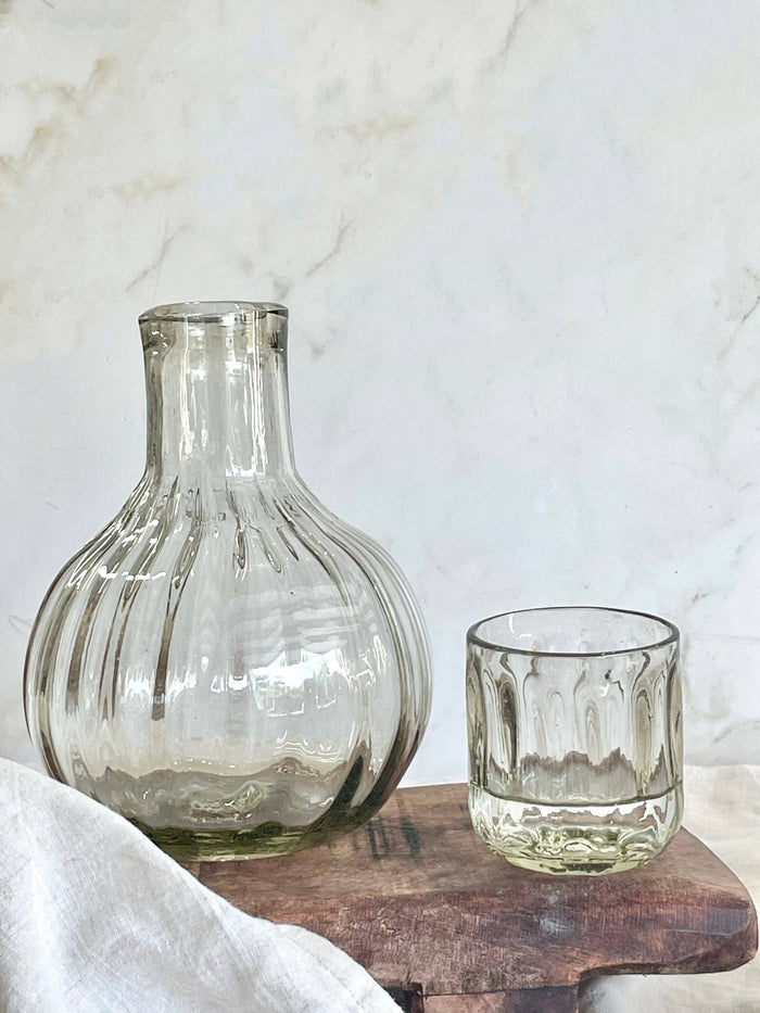 Handblown Fluted Carafe Set - Lone Fox