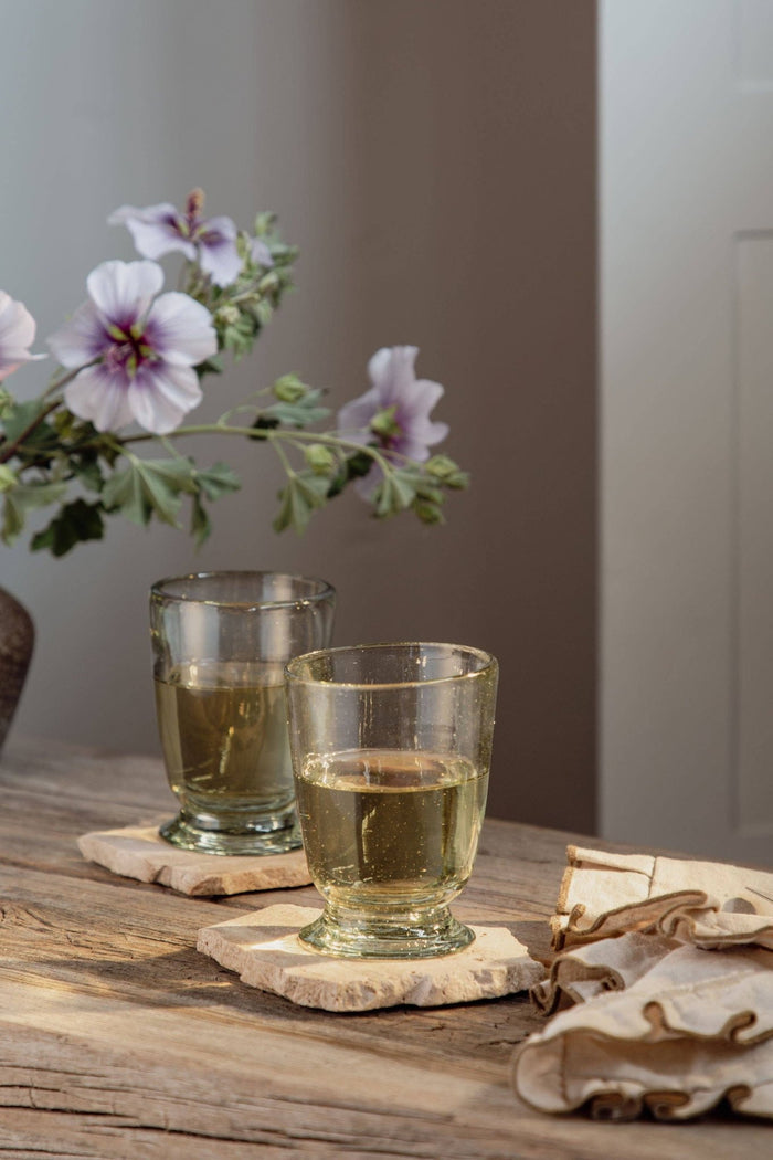 Handblown Footed Glass: Short - Lone Fox