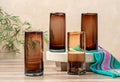 Handblown Mexican Highball Glasses - Tamarind - Lone Fox