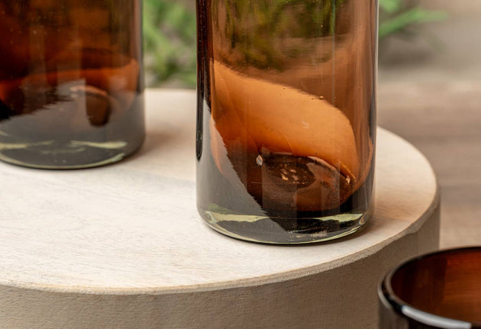 Handblown Mexican Highball Glasses - Tamarind - Lone Fox