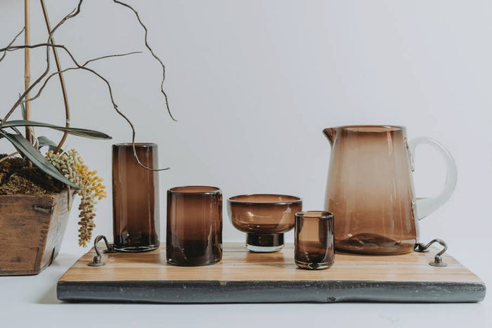 Handblown Mexican Highball Glasses - Tamarind - Lone Fox