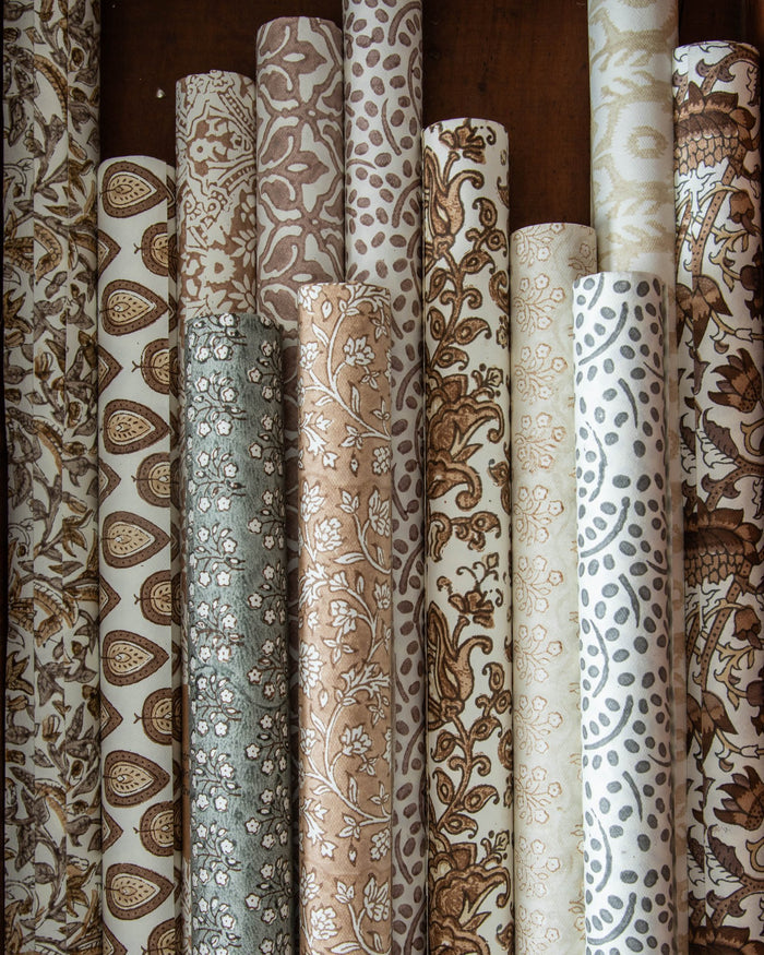 Handmade Block Print Gift Wrapping Paper - Lone Fox