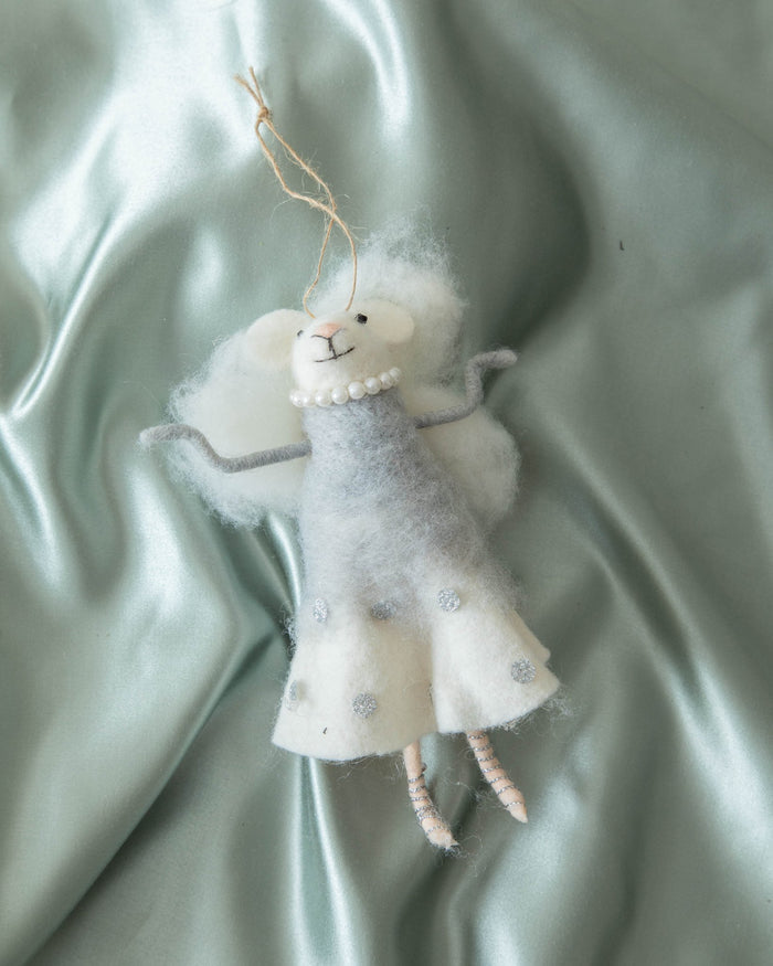 Handmade Wool Felt Ballerina Mouse Ornaments - Lone Fox