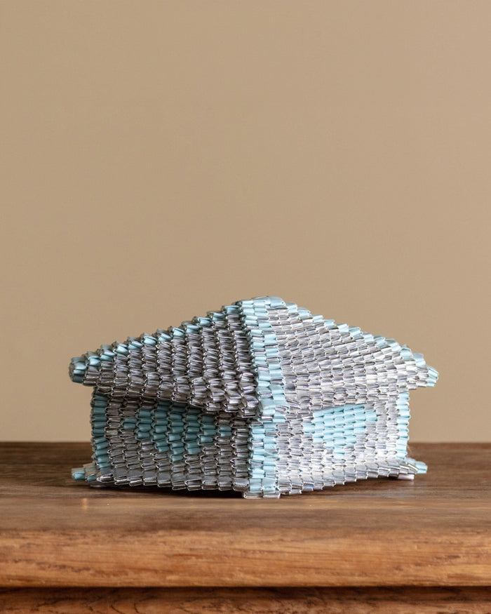 Handwoven Gum Wrapper Lidded Box, American, Mid-20th Century - Lone Fox