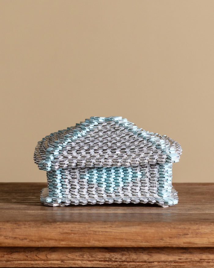 Handwoven Gum Wrapper Lidded Box, American, Mid-20th Century - Lone Fox