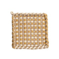 Handwoven Pot Holder in Ochre and Flax - Lone Fox