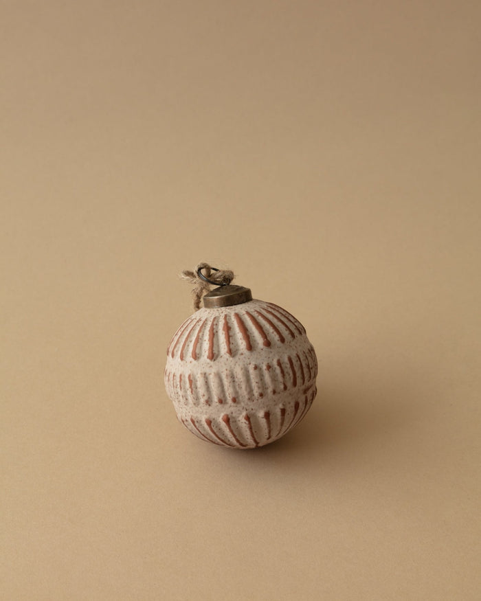Hansen Embossed Glass Ball Ornaments - Lone Fox
