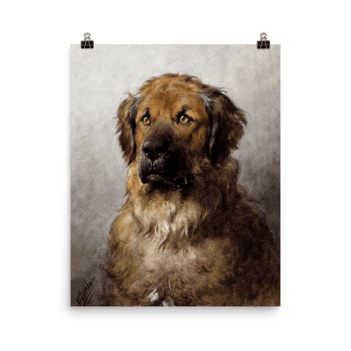 "Head of a Leonberger" Art Print - Lone Fox