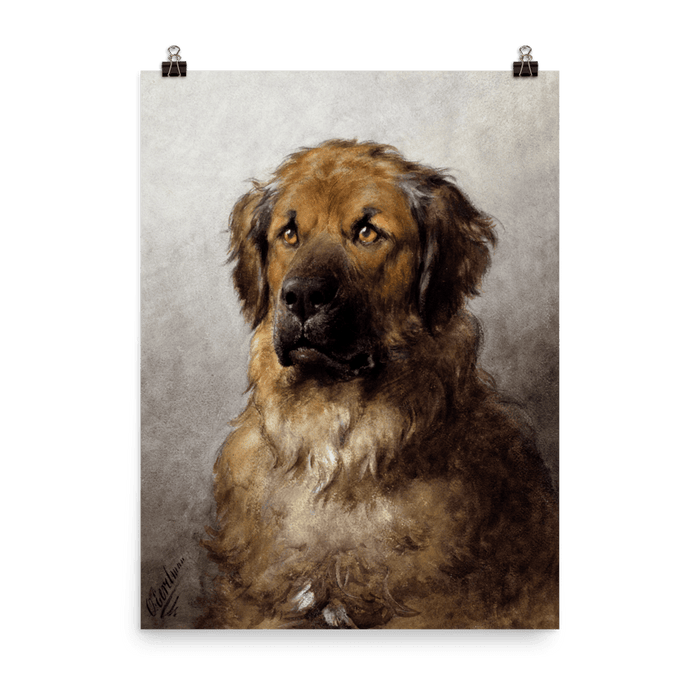 "Head of a Leonberger" Art Print - Lone Fox