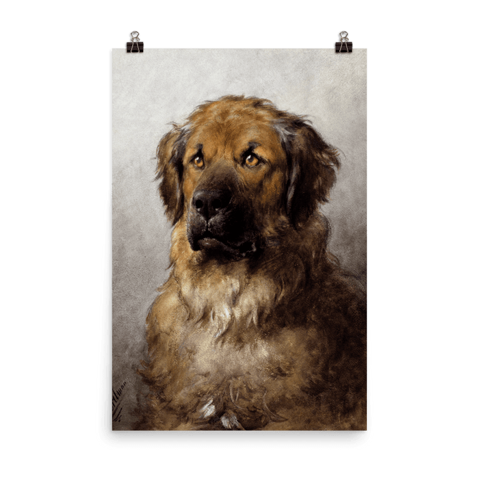 "Head of a Leonberger" Art Print - Lone Fox