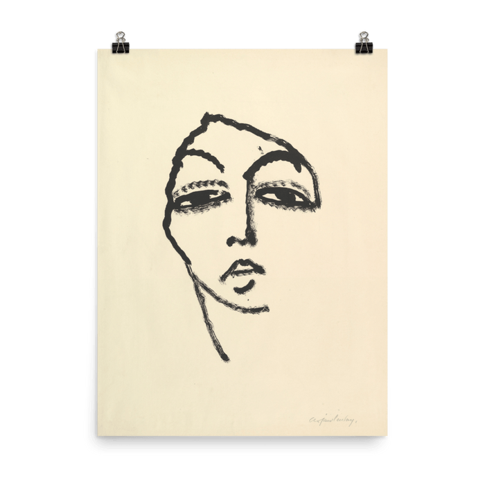 "Head of a Woman" Art Print - Lone Fox