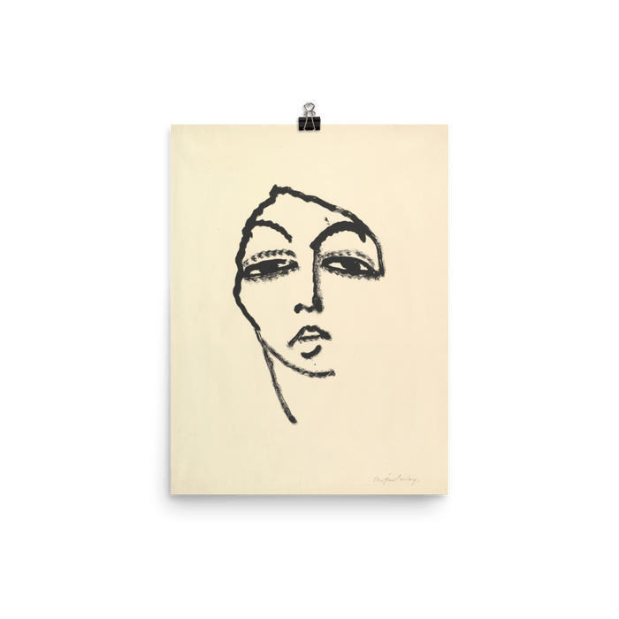 "Head of a Woman" Art Print - Lone Fox