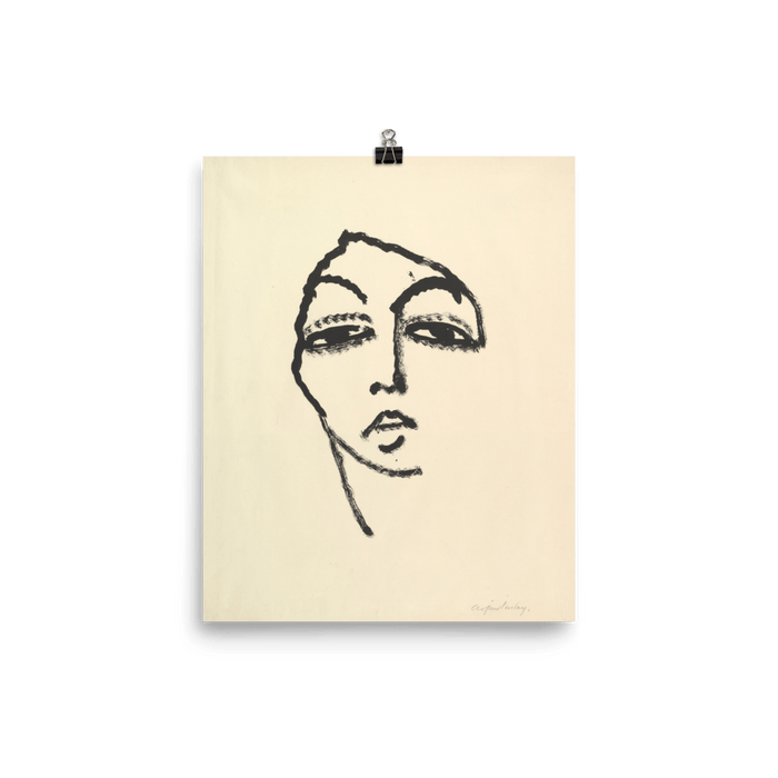 "Head of a Woman" Art Print - Lone Fox