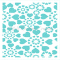 Heart Circle Pattern Background Stencil