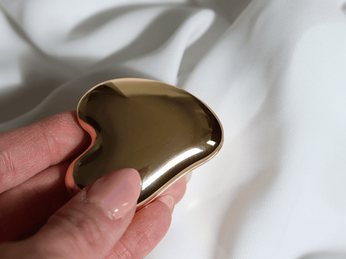 Heart Shape Compact Mirror: Gold - Lone Fox