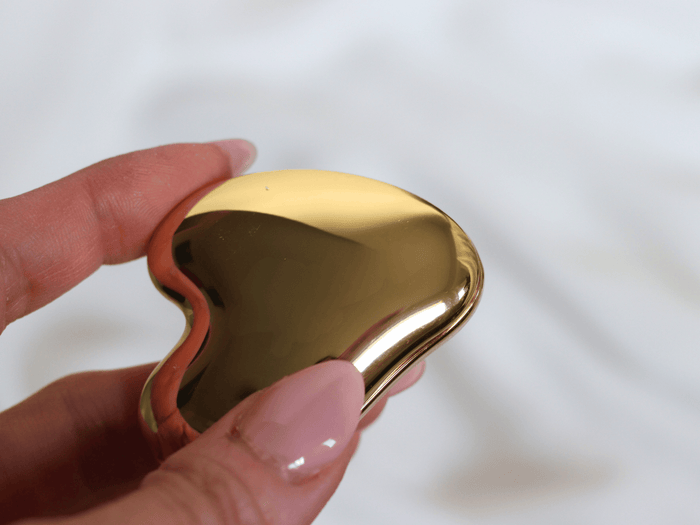 Heart Shape Compact Mirror: Gold - Lone Fox