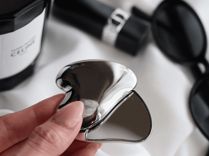 Heart Shape Compact Mirror: Gold - Lone Fox