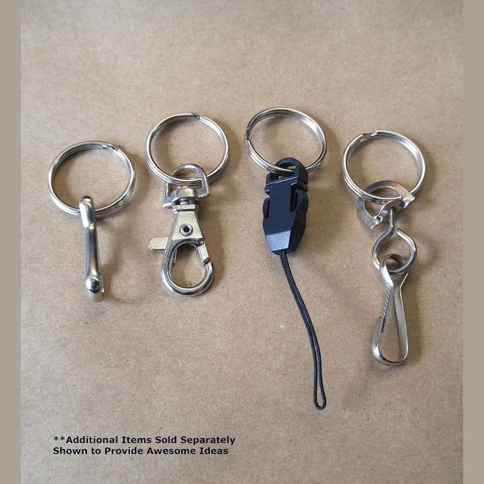 SPID-9230 split key ring angled view on white background