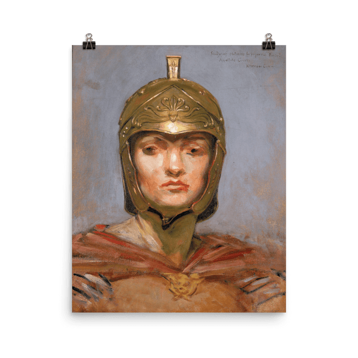 “Helmet for Figure of Force” Art Print - Lone Fox