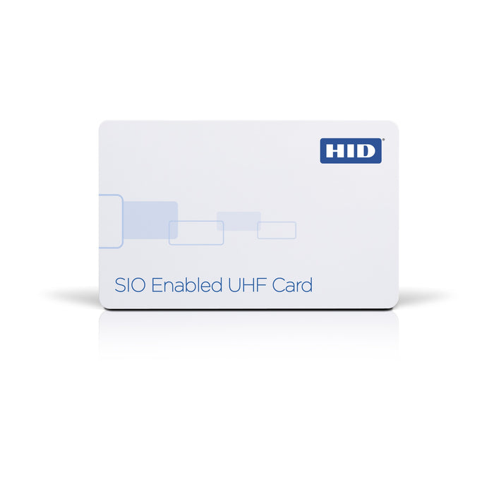 HID 600 white SIO Enabled UHF contactless smart card for long range parking and gate access