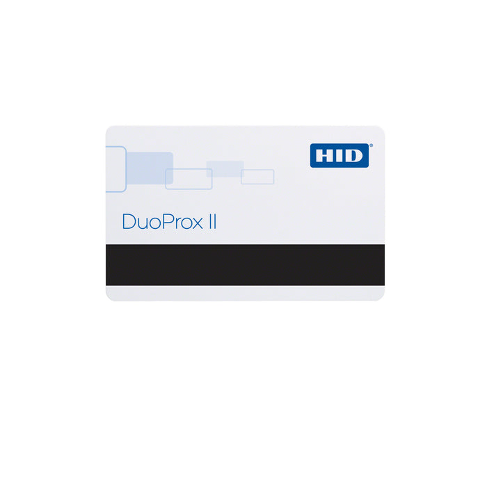 A HID DuoProx II 1536LGGMN Composite Card with Magnetic Stripe (Programmed), featuring 125 kHz HID Prox technology and a high-coercivity magnetic stripe, is shown on a white background.