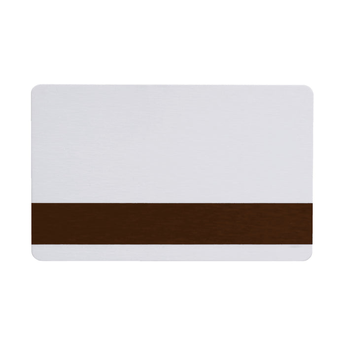 HID FARGO 81750 UltraCard CR-80 30 mil PVC card with low-coercivity (300 Oe) brown magnetic stripe