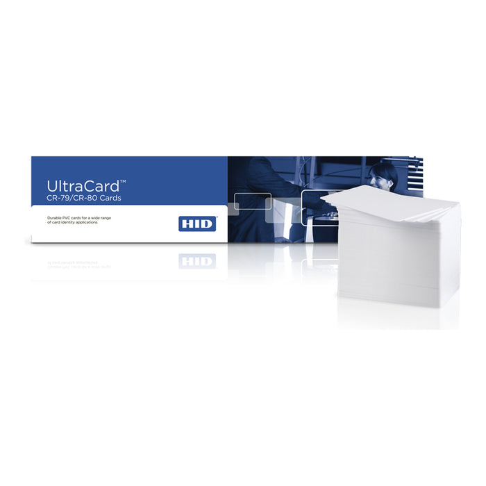 HID FARGO 81751 UltraCard PVC cards 500 pack box, CR-80 30 mil with high-coercivity magnetic stripe