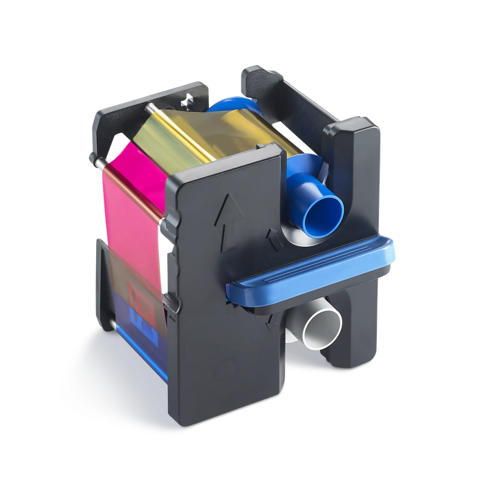 HID Fargo 84512 YMCKK Ribbon Shown in Cartridge for HDP5000 and HDP5000e ID Card Printer