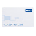 HID iCLASS 2120 white dual technology card printed with the iCLASS Prox Card logo
