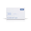 HID iCLASS SE 3000 white contactless smart card printed with the iCLASS SE logo