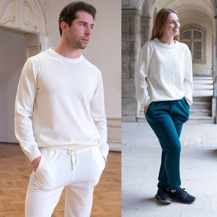 plastic-free 100% organic merino wool sweater