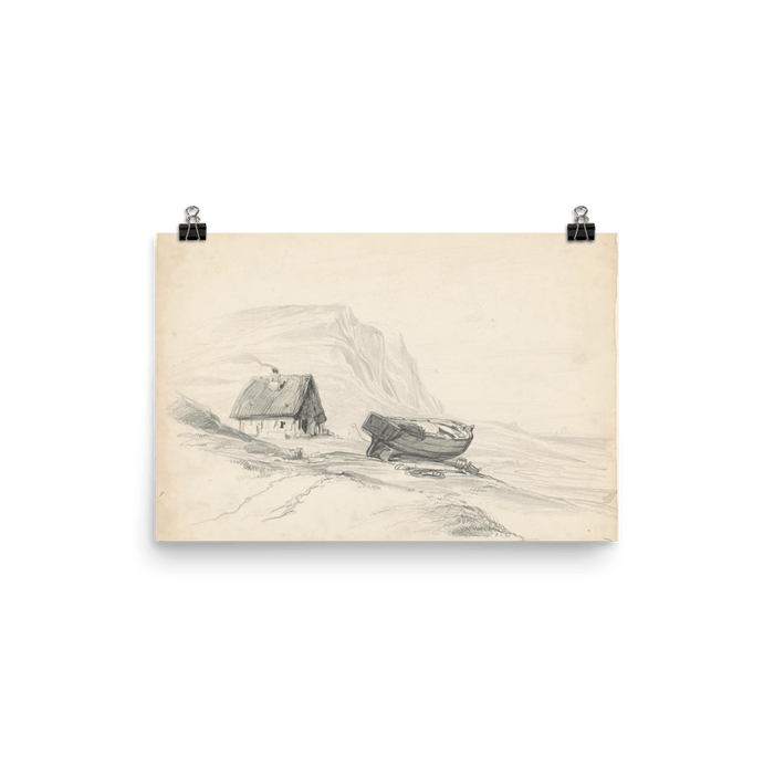 "House and Boat" Art Print - Lone Fox