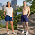 plastic-free 100% organic linen shorts with two side pockets