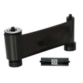 The IDP 650653 Black Resin K Ribbon - 1200 Prints, compatible with SMART-30 and SMART-50 ID card printers, is displayed against a white background.