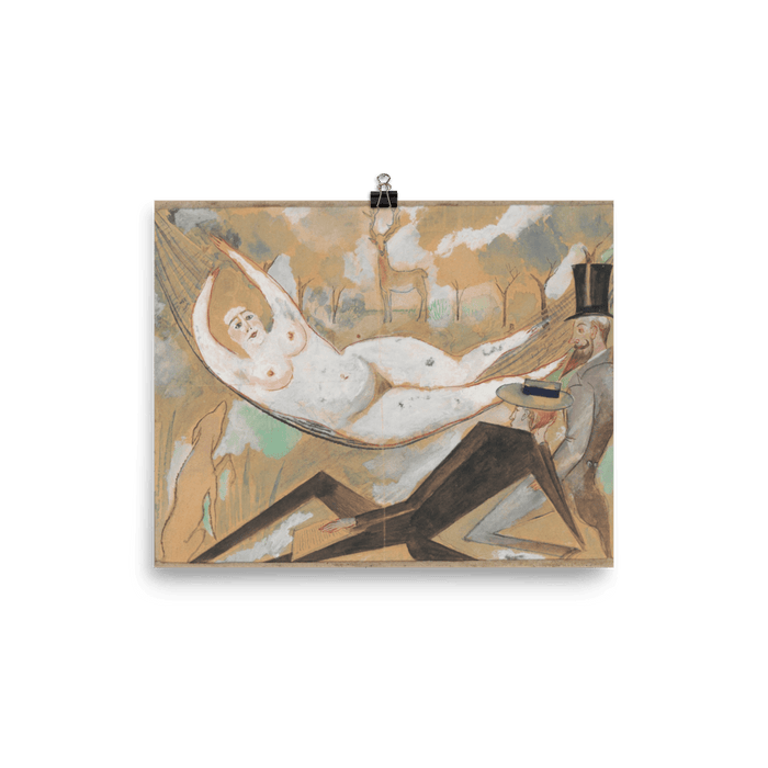 "In a hammock (1917)" Art Print - Lone Fox