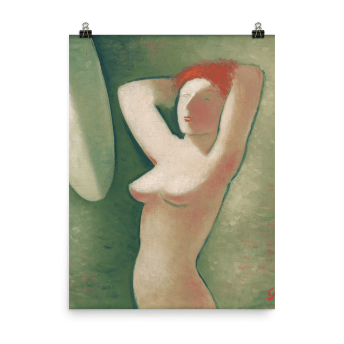 "In Front Of The Mirror" Art Print - Lone Fox